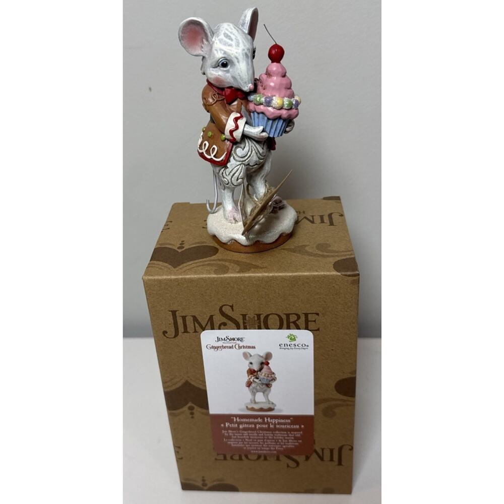 Jim Shore Gingerbread Christmas Mouse Boy Homemade Happiness 6017267 NIB - Picture 2 of 8